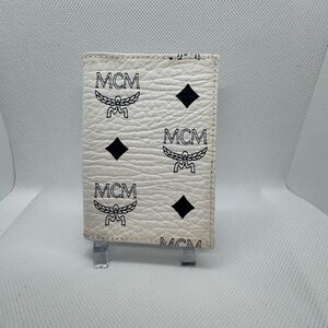 MCM Black and White Card Holder